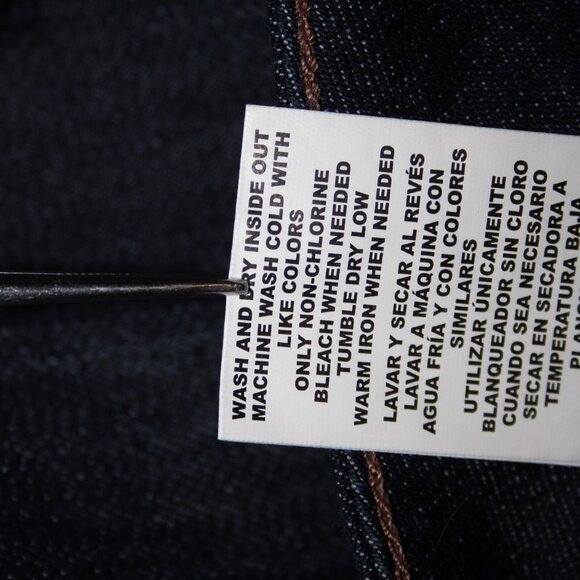 JMS Short Sz 24WS x 28 Dark Blue Denim Pockets Straight Cotton Poly Jeans - Picture 14 of 16